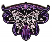 Myrtle Beach 2014 Patch Purple Butterfly